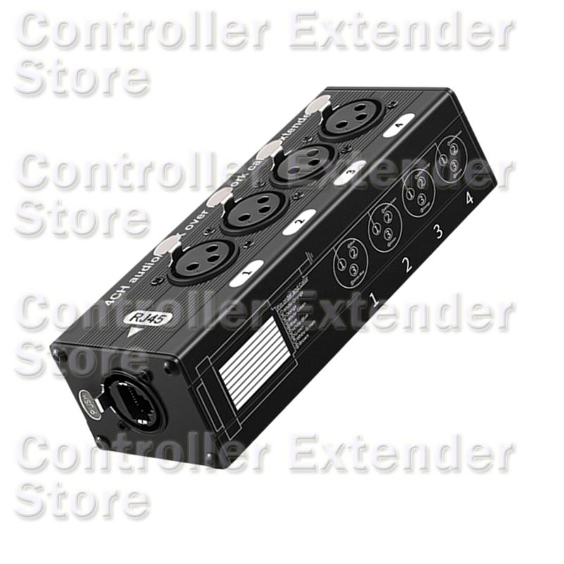4-канальный XLR Аудио удлинитель по кабелю Ethernet Cat5E Cat6 N84B