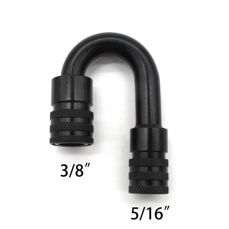 E85 Flex Fuel Ethanol Sensor And Female And Male 3/8" 5/16" Quick Release Fitting Aluminum Hose End Adapter Universal Black