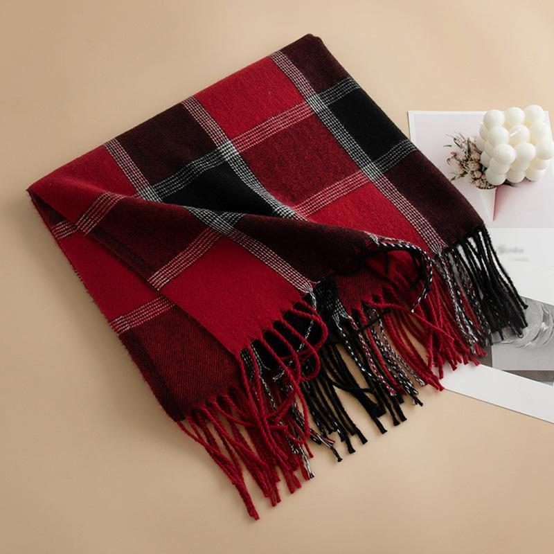 Шарф свежий и милый клетчатый колледж ветер теплый ветрозащитный шарф