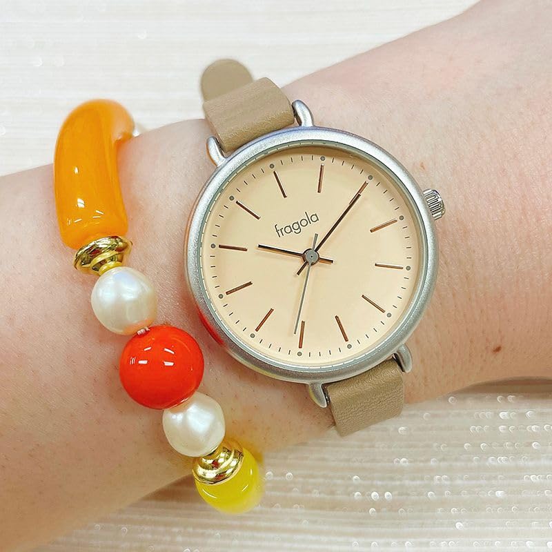 Fragola Влагозащитные Мягкие Цвета Часы Коричневые [Подписаться] H01222S-1 MOCHA/OR Женские