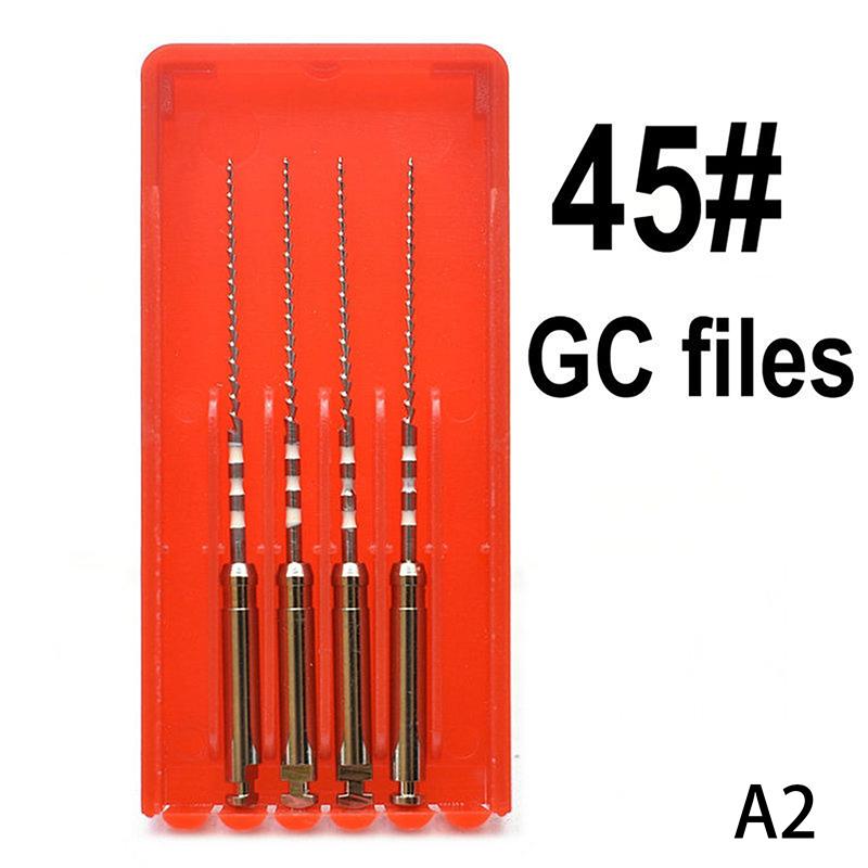 4 шт. Стоматологические файлы Gc 25 мм 45-60# Нержавеющая сталь Лечение корневых каналов Эндодонтические инструменты Стоматологические файлы Лаборатория