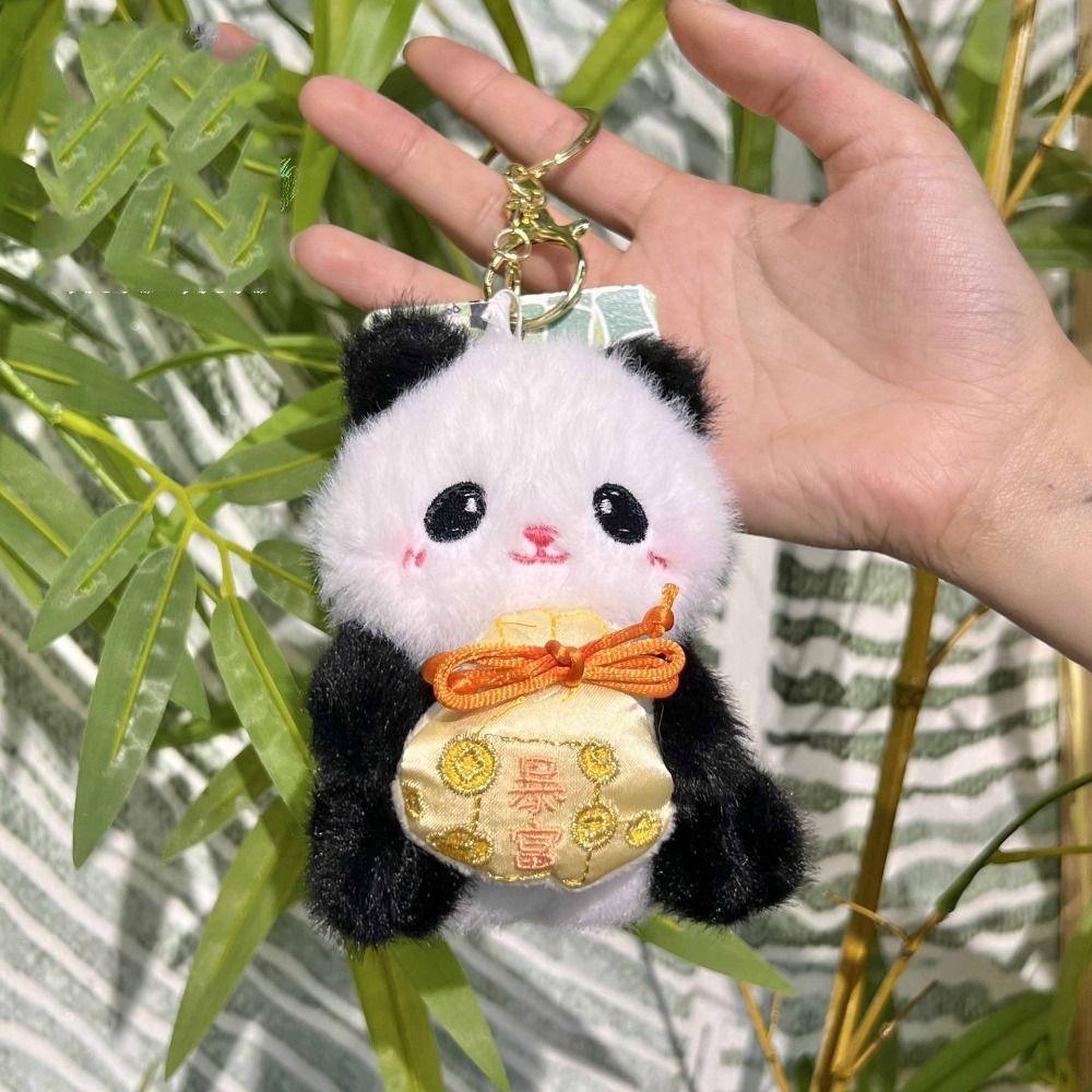 PP Cotton Chinese Panda Keychain Jewelry Stuffed Animal Pendant Children Gifts