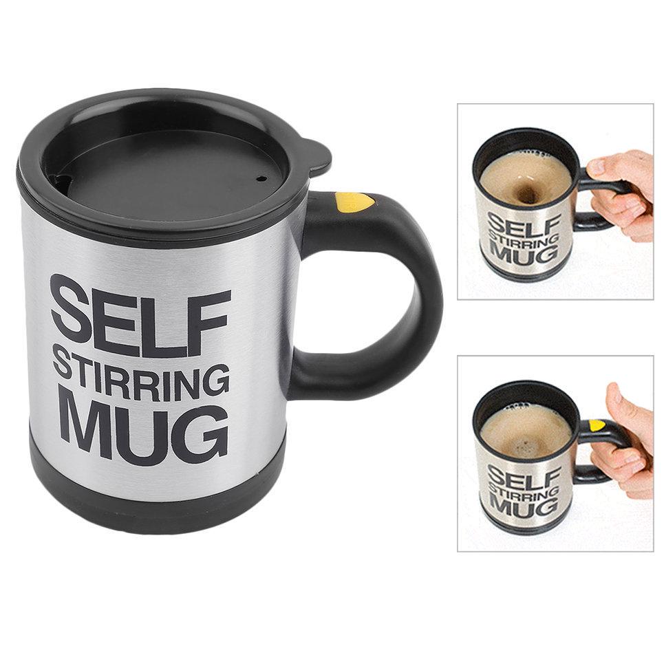 Automatic Mixing Coffee Tea Cup Lazy Self Strring Mug Button Pressing