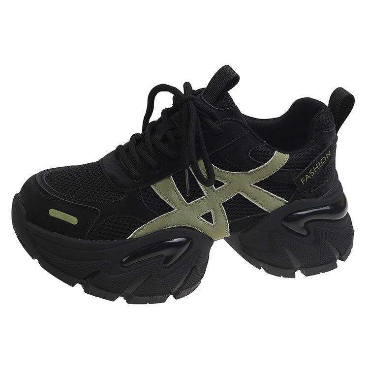 Кожаные кроссовки на толстой подошве с узкой талией, женские, 2025 год, осенние новинки, маленькие, с увеличением роста на 6 см, цветные, спортивные и повседневные