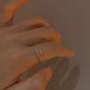 Стильное регулируемое медное кольцо на палец для женщин Уникальный геометрический дизайн Шикарное и модное