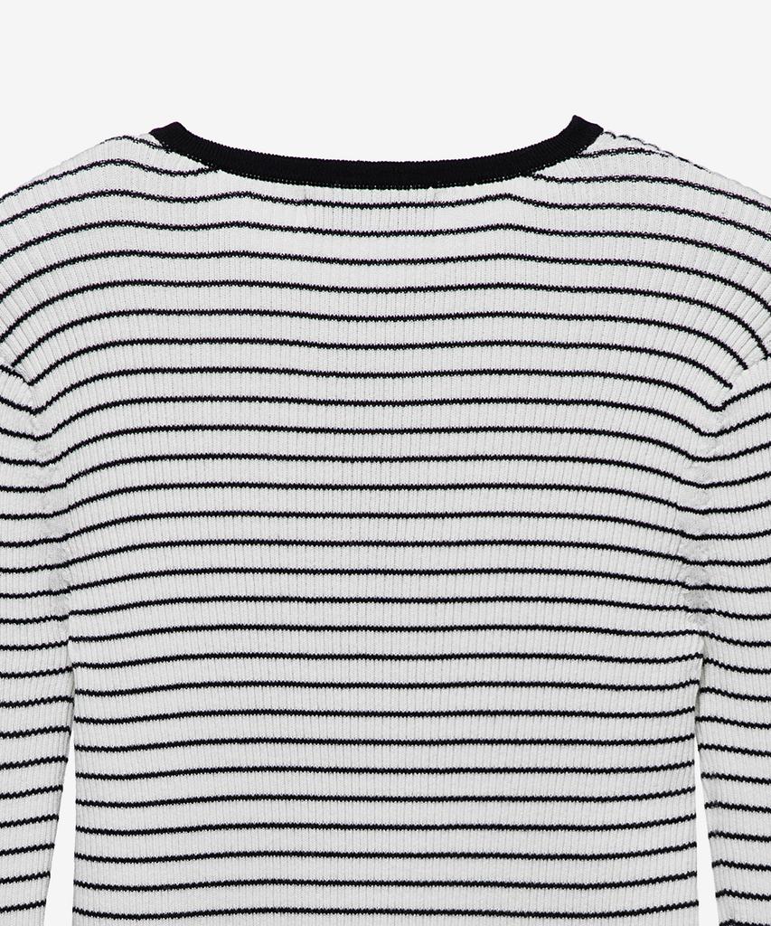 MIND BRIDGE WOMEN [W] Henley Neck Striped Knit