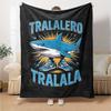 1pc shark tralalero Throw Blanket Soft Flannel, Cozy All Season Polyester Perfect for Home, Office