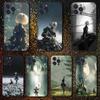 Чехол для телефона Nier Automata Для iPhone 16,15,14,13,12,11 Plus,Pro Max,XS,X,XR,SE,Mini,8,7, Мягкий силиконовый черный чехол
