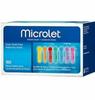 Microlet Colored 100 Silicon-coated Lancets