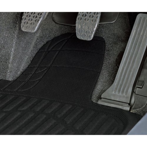 BONFORM Car Mat, Cut Shape, Regular Car, Front, 1 Piece, Waterproof, Washable, Anti-Slip, Free Cut, 48x65cm, Black 6421-01BK