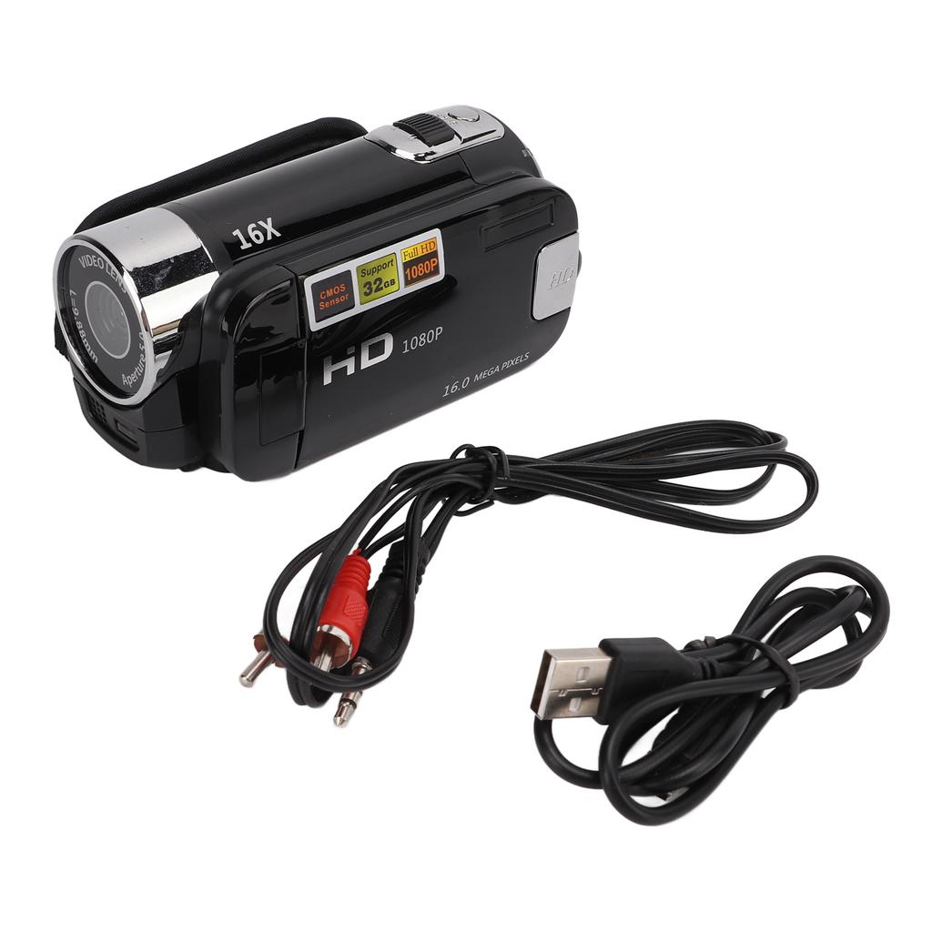 Video Camera Camcorder Full HD Camera Recorder 270 Degrees Rotation 2.7 Inch Color Screen 16X Zoom Digital