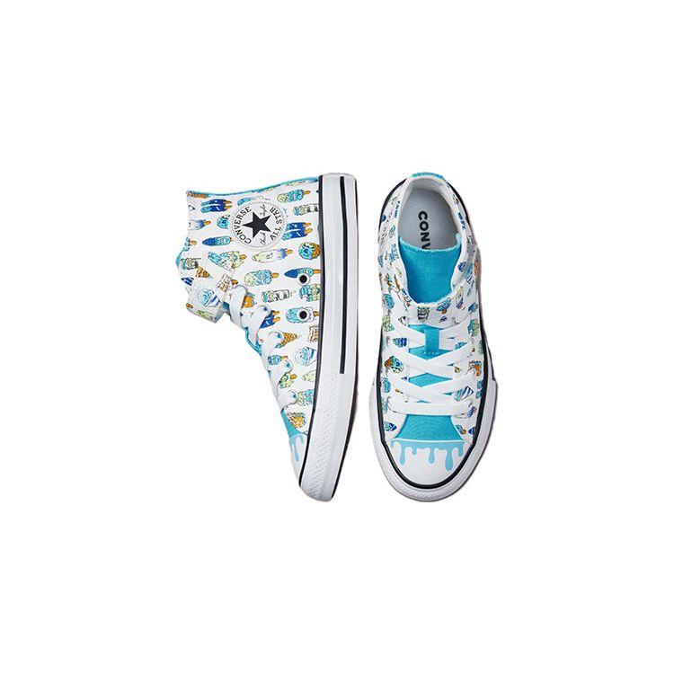 Converse Chuck Taylor All Star Trendy Casual High Top Kids Canvas Shoes Kids Sneakers White Blue A02155C