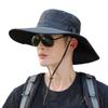 Summer big brim breathable net fishing climbing hat travel bucket hat women outdoor sunscreen sunshade foldable quick drying