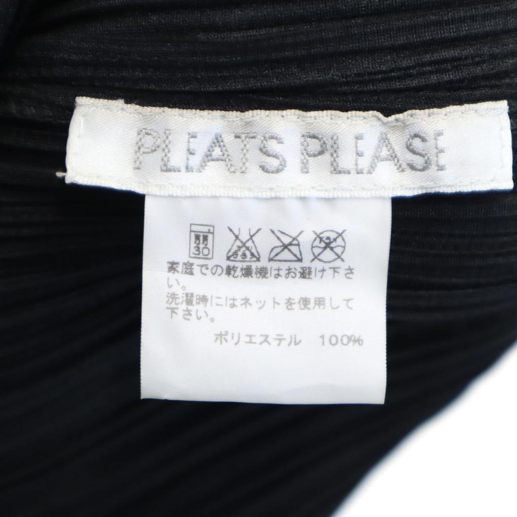 PLEATS PLEASE made in Japan No sleeve Pleated one piece 3 black ensemble Women Used
