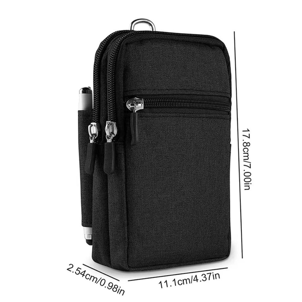 Three Layers Cell Phone Case with Pen Holder Mobile Phone Waist Packs  Mobile Phone Bag
