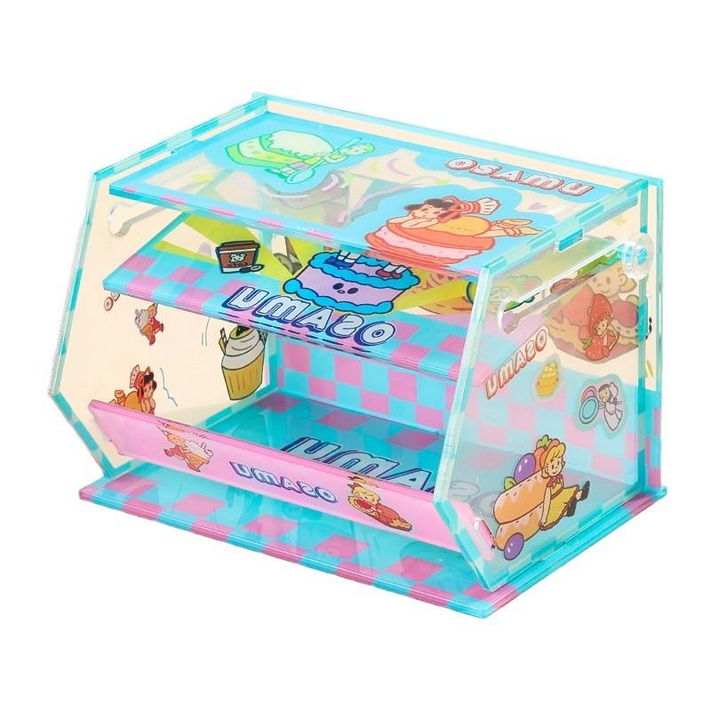 Customized Anime Acrylic Standee Storage Box for Cartoon Merchandise Display