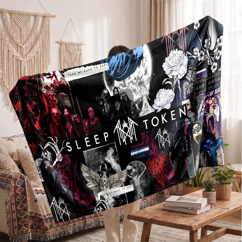 Warm Flannel BlanketSleep Token Soft Cozy Throw Blanket for Bedroom Couch