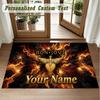 Crystal Velvet Square Rug Custom NameBon Jovi Pattern Non Slip Home Floor Decor Rug
