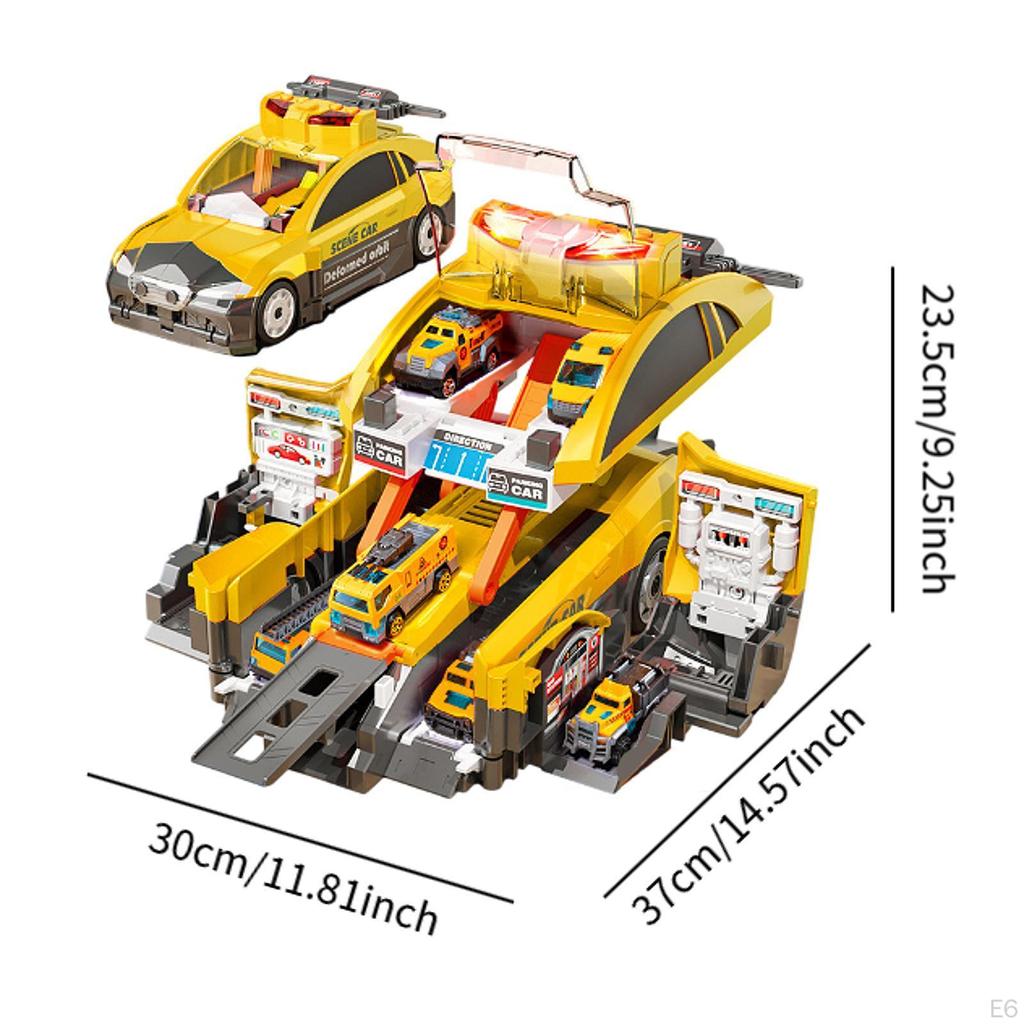 Набор игрушечных машин для детей, гоночный трек для грузовиков, креативный, деформация с 6 маленькими