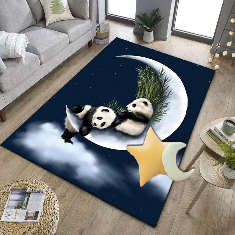 Panda In Floral Paradise Office Rug Chair Mat, Entryway Carpet, Suitable for Front Door, Bedroom, Living Room, Desk, Holiday Gift