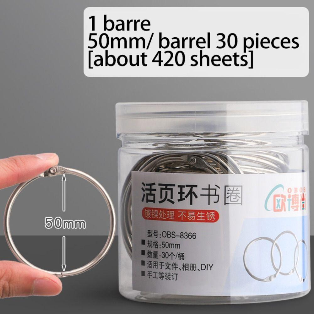 Golden Metal DIY Albums Loose-leaf Book Hoops Binding Clip Metal Binder Ring Index Cards