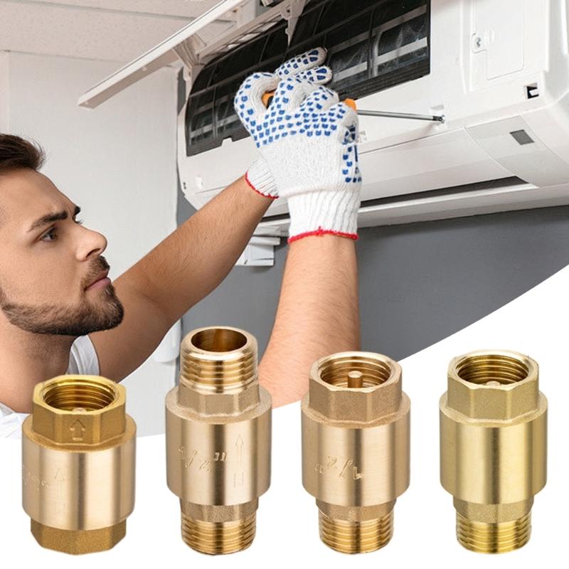 Thickened Brass Check Valves 6 Inch Vertical Design Leakproof Seal For Industrial And Home Use Preventing Reverse Flows
