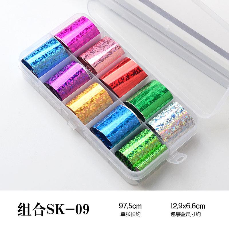 Товары для дизайна ногтей Переводные наклейки Звездная бумага Тибетские цветные лазерные наклейки для дизайна ногтей