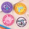 Embroidery Embroidery Logo Round Badge Handmade DIY Adhesive-backed Patch Sticker Clothing Accessories Embroidery Cloth Sticker