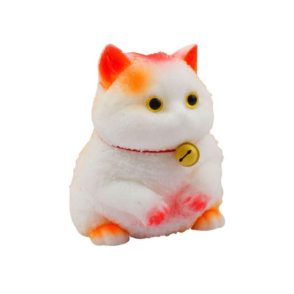 Cartoon Big Cat Doll Squeeze Toy Cat Bell Artificial Doll Squeeze Toy  Adults