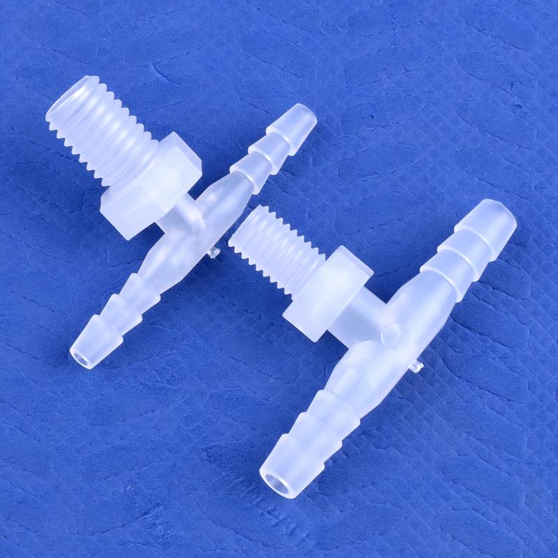 10Pcs/lot M6~M12 Male Thread Tee Connector 2~10mm 3-Ways Connectors Aquarium Tank Hose Pagoda Joints Air Pump Adapter Garden Water Pipe Joint