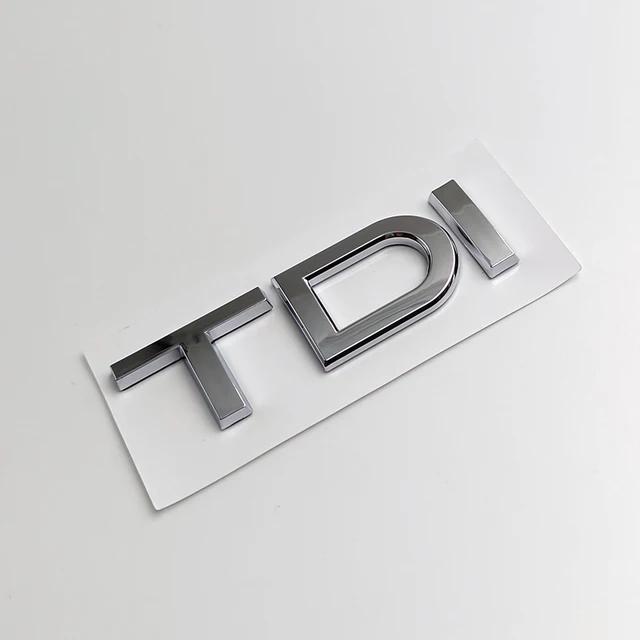 AAZN1 3D TFSI TDI Car Sticker ABS Letter Logo Rear Trunk Boot Emblem Badge Decals For A3 A4 A5 A6 A7 A8 Q2 Q3 Q5 Q7 Accessories