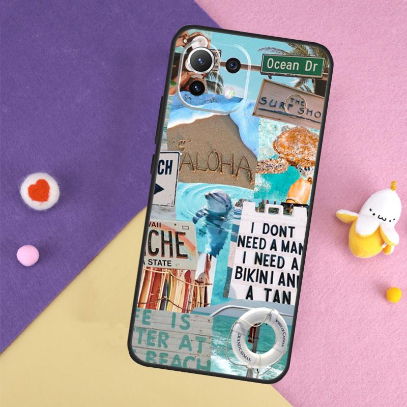 Summer Beach Collage Case For Xiaomi 14T 11T 12T 13T Pro 13 14 15 Ultra POCO X7 Pro X3 X5 X6 F5 F6 M6 Pro Cover