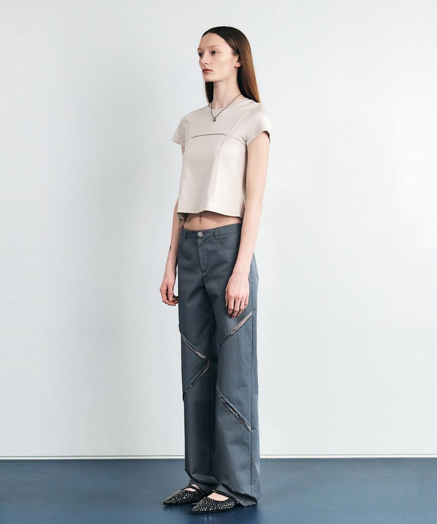 SEALOT Slash Low Cut Cotton Pants (Dark Gray)
