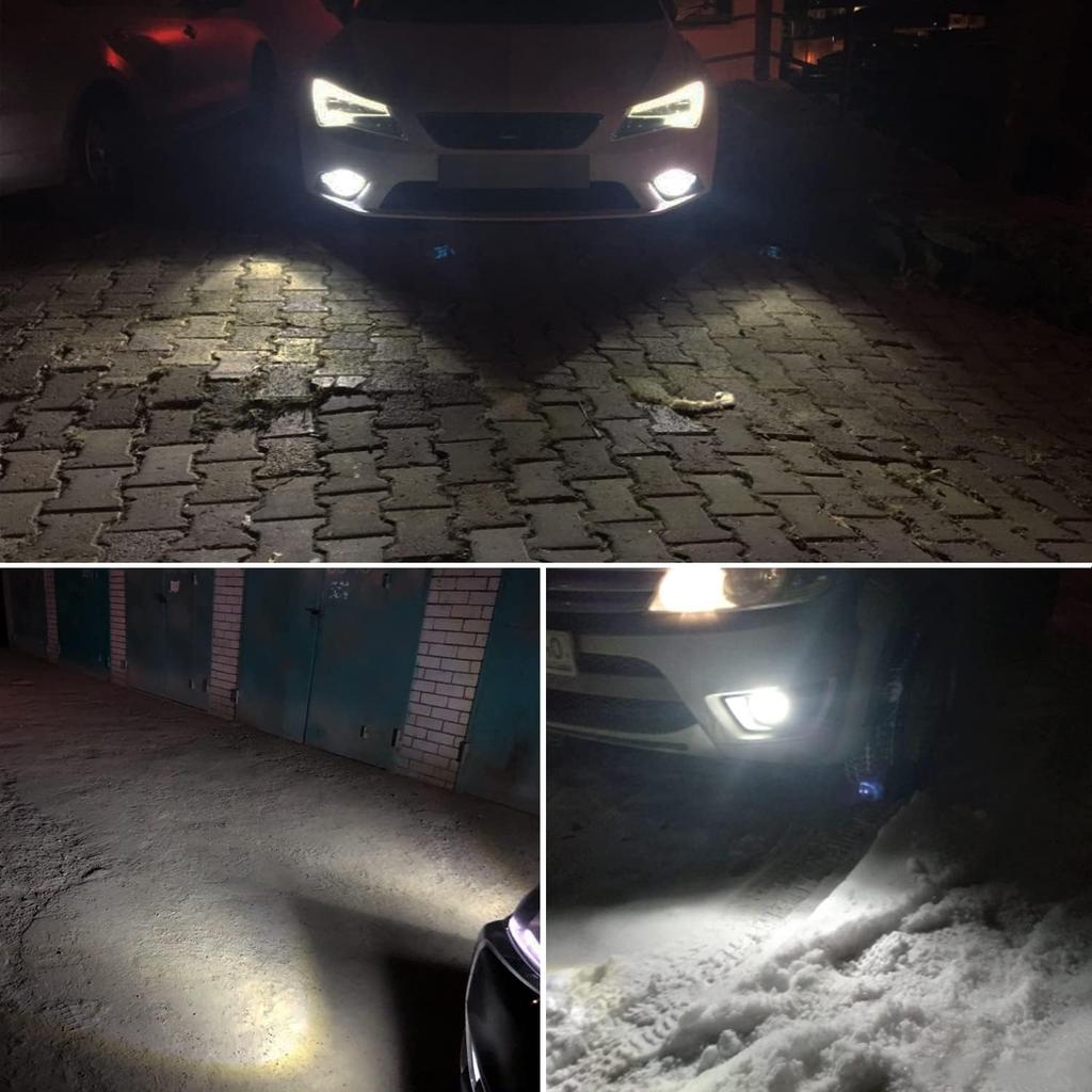 PHINLION 9006 HB4 LED Fog Light Bulbs, 3200 Lumens Super Bright, 6000K Xenon White Daytime Running Lights DRL Replacement Lamps for Cars, Trucks,