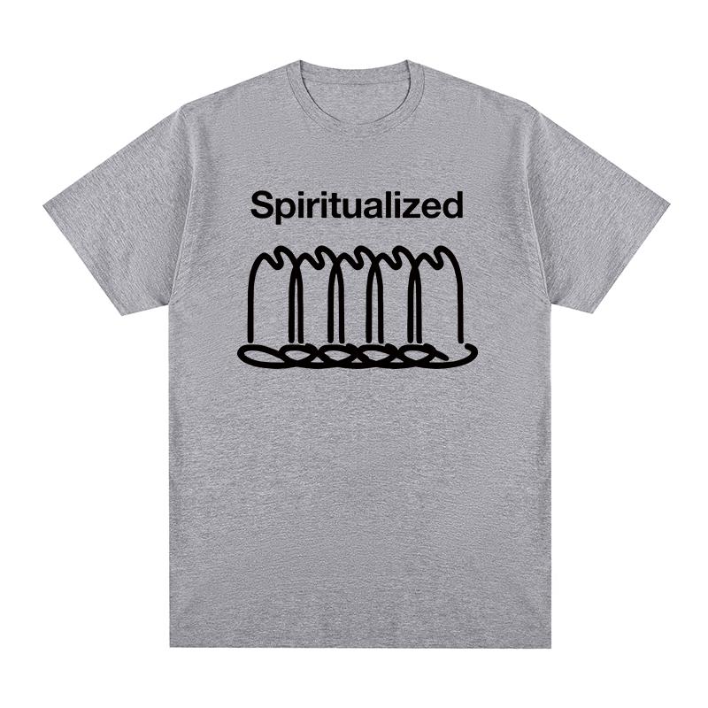Spiritualized Винтажная футболка Графическая YK Idea Повседневная Хлопок Унисекс Футболка Новая Футболка Женские Топы