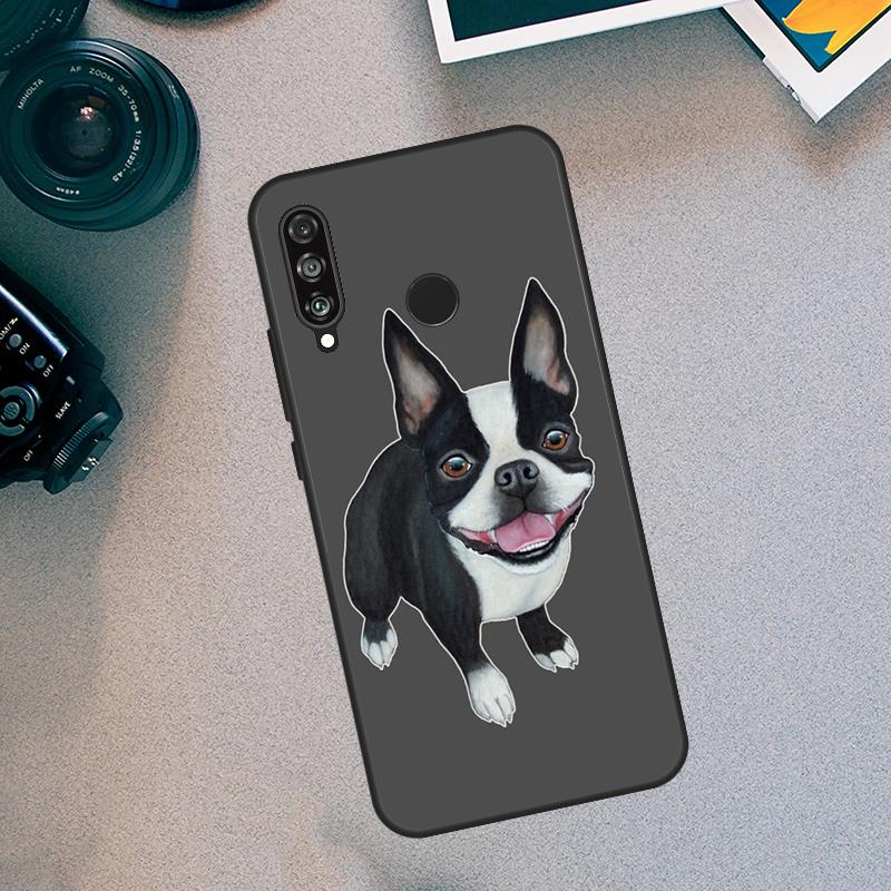 Чехол для Huawei Nova 5T 9 10 SE 3i 7i 8i 11i 12i Y60 Y61 Y70 Y72 Y73 Y90 Y91 P30 P40 Lite с изображением собаки породы Бостон-терьер