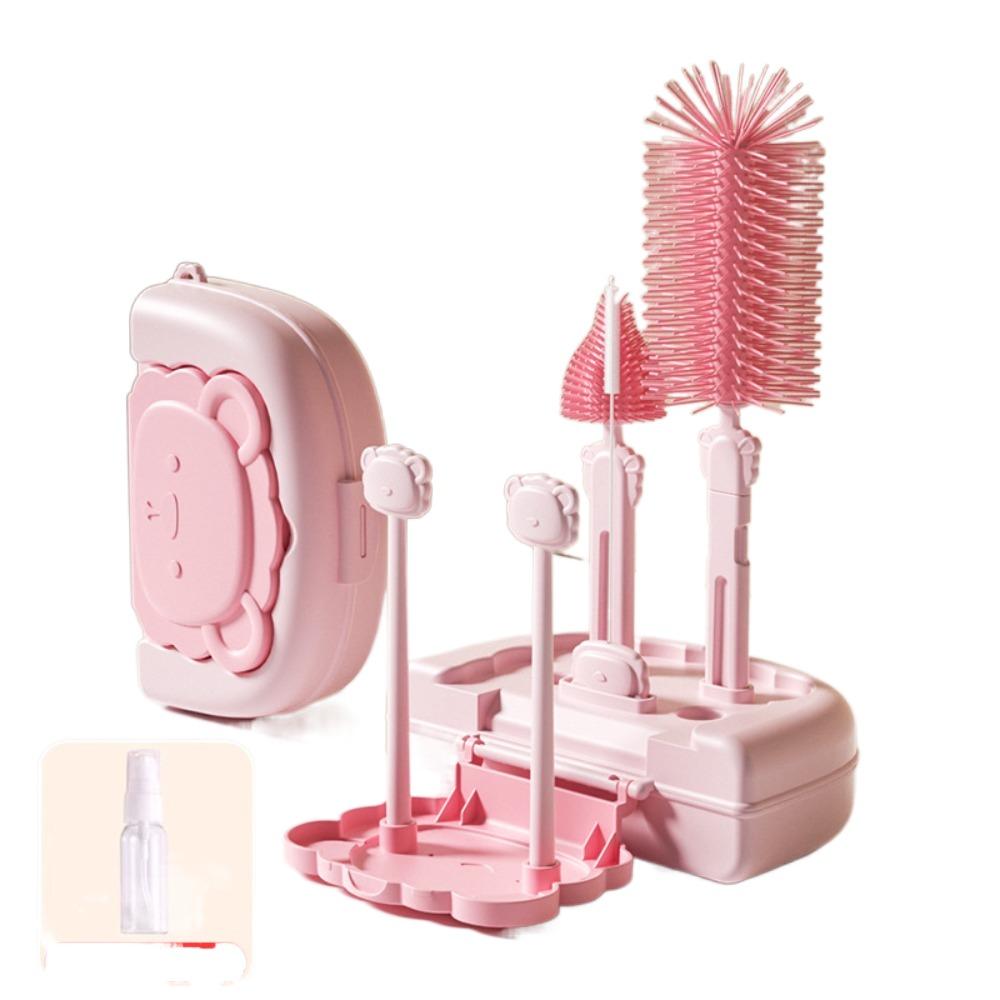 8 in 1 Bottle Cleaning Brush Set Bear Pacifier Straw Scrubber  Baby Nipple Bottle
