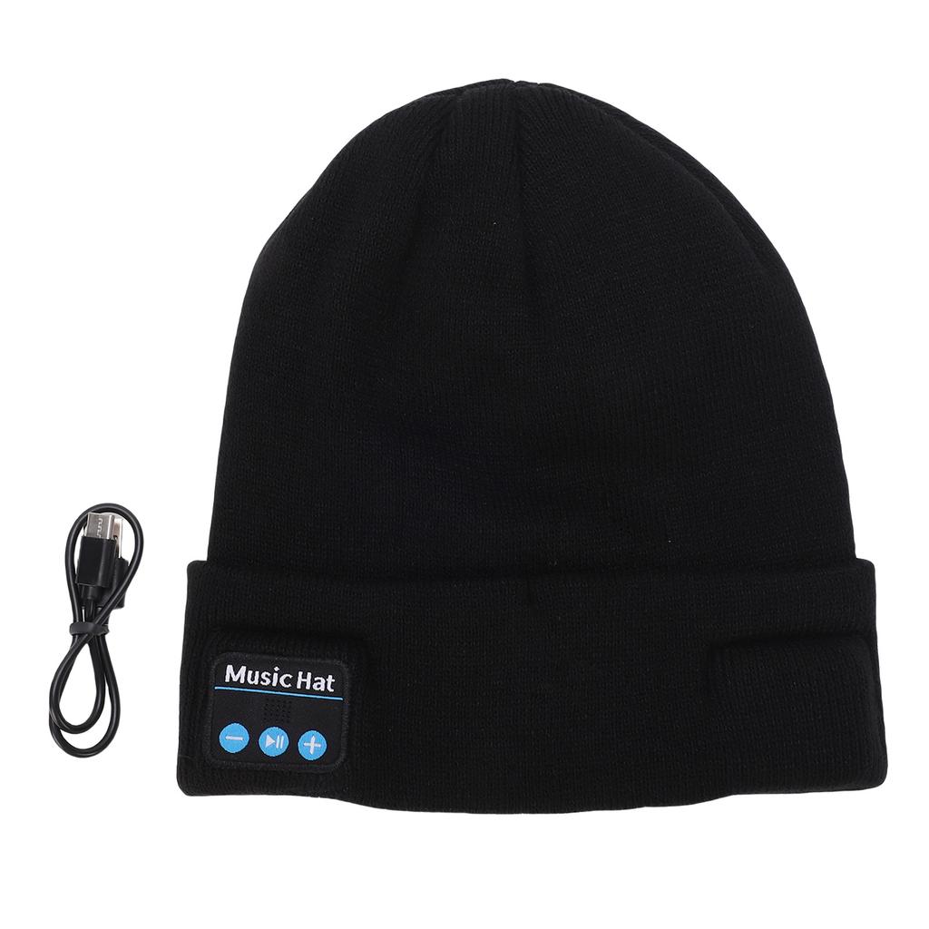 Bluetooth Hat with Headphone Bluetooth 5.4 Stereo Washable Wireless Music Hat with Built in Speaker and Microphone for