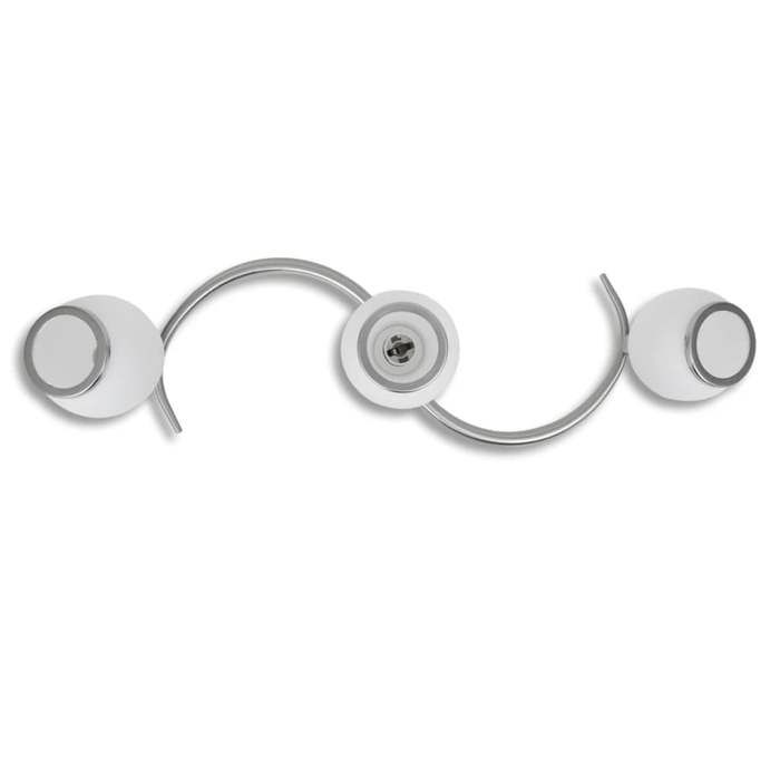 Plafonnier avec abat-jour en verre et 3 ampoules E14 240986