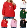 Women's Fashionable Casual Plus-Size Long Sleeve Pullover Printed Sweatshirt