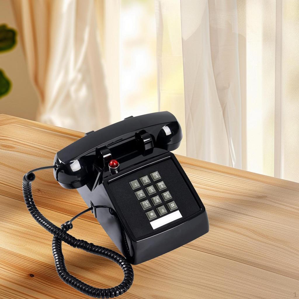 Классический проводной настольный телефон с металлическим основанием для дома и отеля, размер 13x22.2x11.5 см