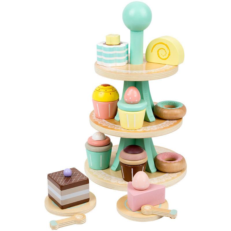 Educational Wooden Play Food Storage Rack For Children With Realistic Kitchen Role Play And Fine Motor Skills Development