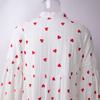 Love Print Dress Women's Spring Summer Splicing Lantern Sleeve Cotton Big Hem Dresses