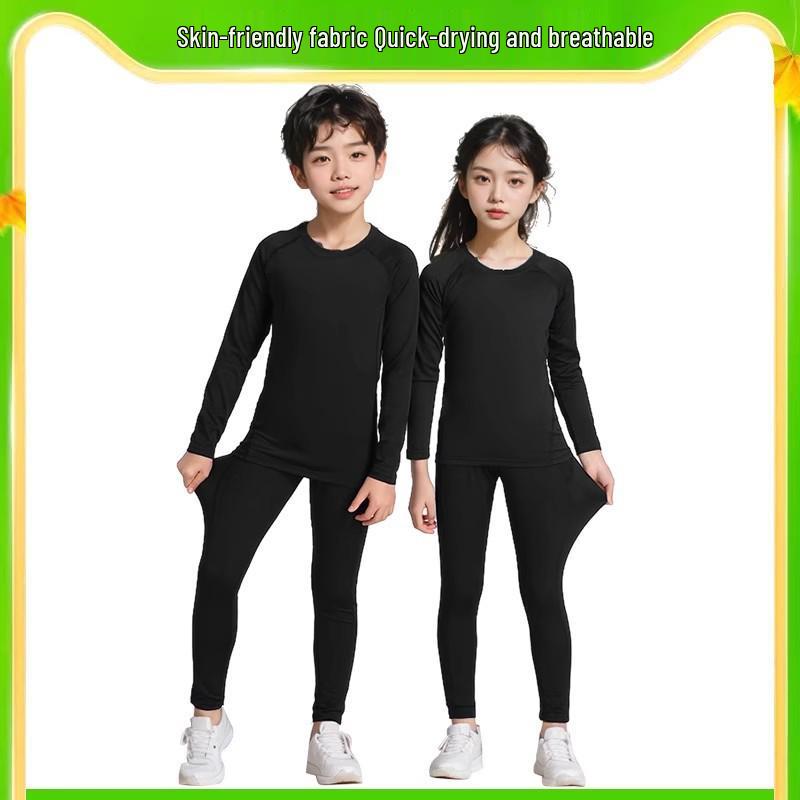 Комплект мужских быстросохнущих леггинсов для бега и базового слоя для фитнеса на осень/зиму