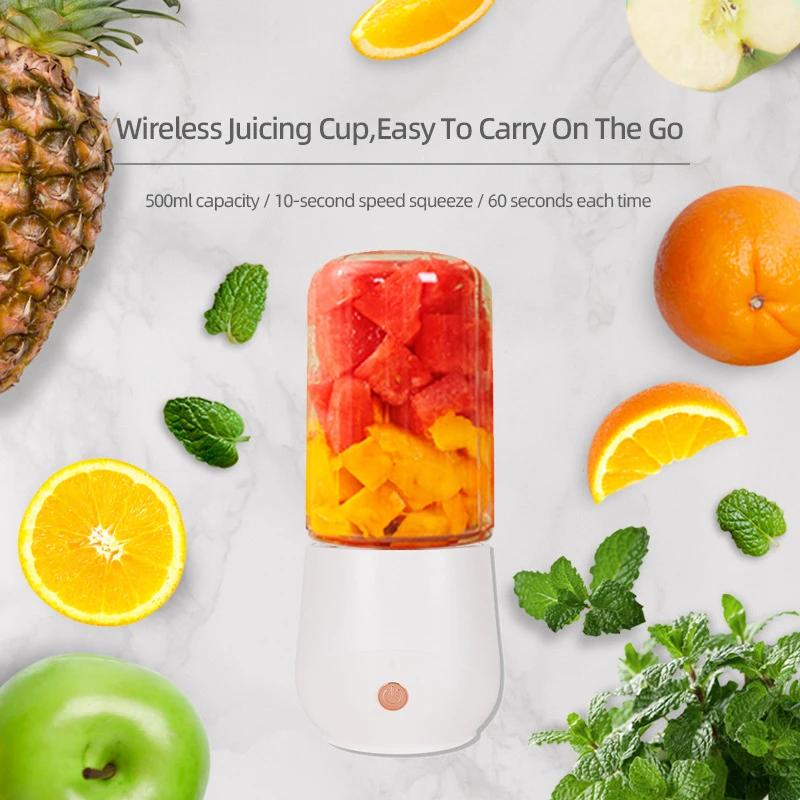 500ml Portable Home Wireless Charging Multifunctional Juicer Usb Charging Blender For Outdoor Travel
