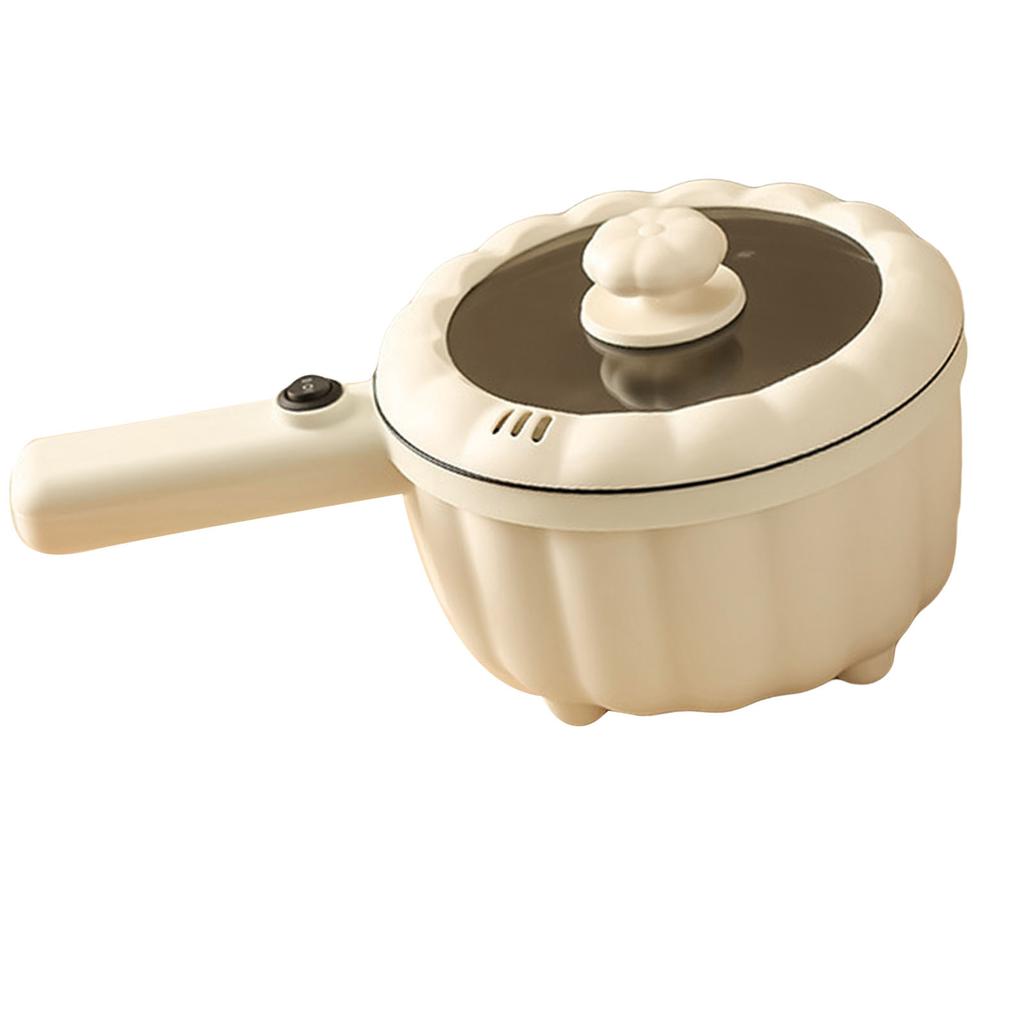 Электрическая кастрюля Эргономичная ручка Многофункциональная интегрированная электрическая плита Сковорода для дома Белый Длинная ручка Не