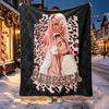 Karol G Pattern Blanket for Home Decoration, Bed, Sofa, Car Travel, Camping, Suitable for All Seasons, Birthday Christmas Gift