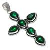 Chrome Diopside Gemstone Handmade 925 Sterling Silver Jewelry Pendant 3.35" M1Z71
