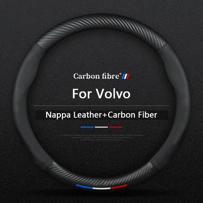 Автомобильный чехол на руль из углеродного волокна и кожи для Volvo XC40 XC60 XC70 XC90 S40 S60 S80 S90 V40 V60 V70 V90 C70 Автоаксессуары