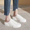 Lazy Baotou Half Slippers Women's Summer Wear New Breathable Leather Flat Bottom Thick Bottom Muffin Small White Shoes Lace Up